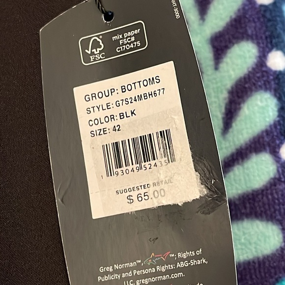 NWT Greg Norman black shorts 42 - Picture 5 of 7